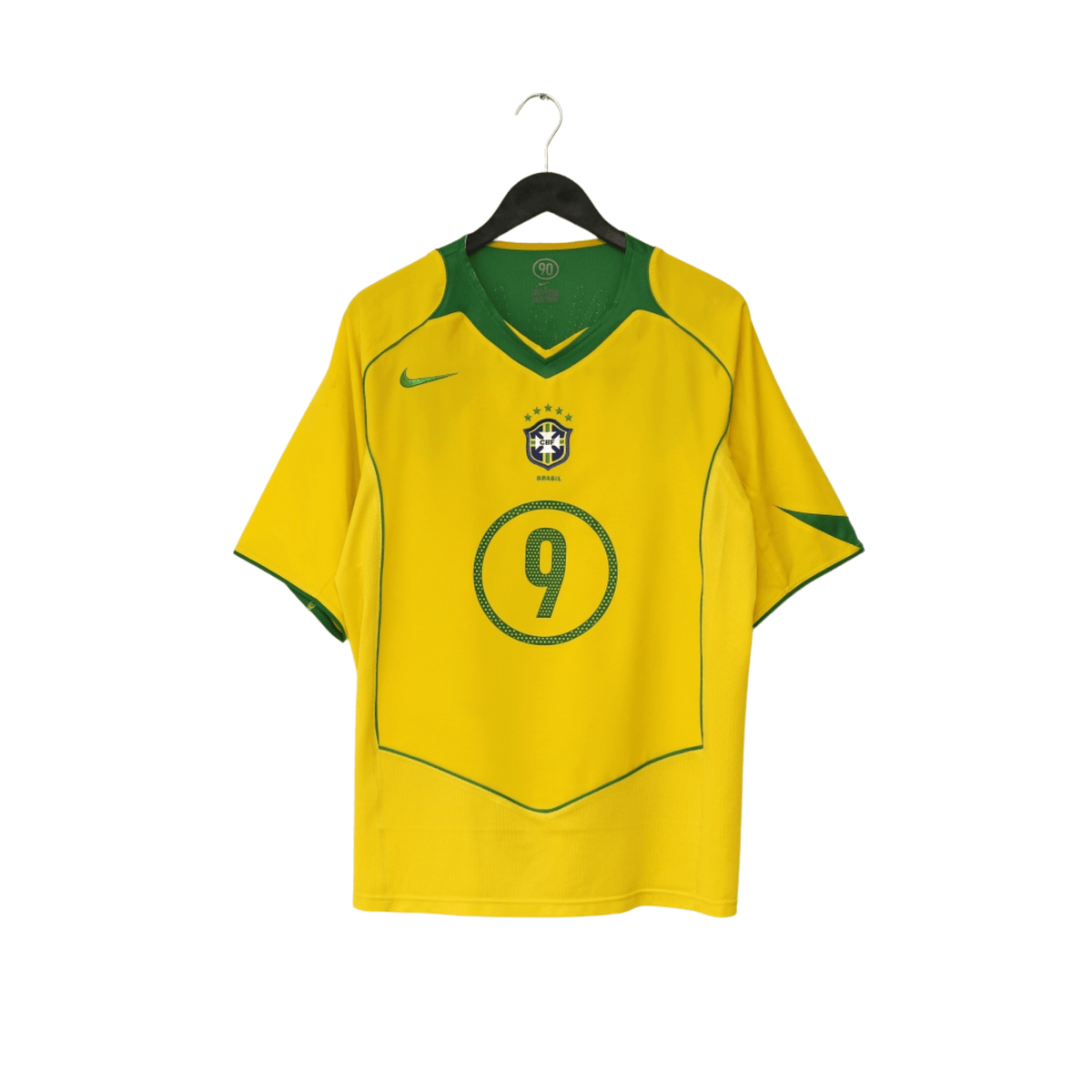 2004/06 Ronaldo #9 Brazil Vintage Nike Home Football Shirt (L) Total 90