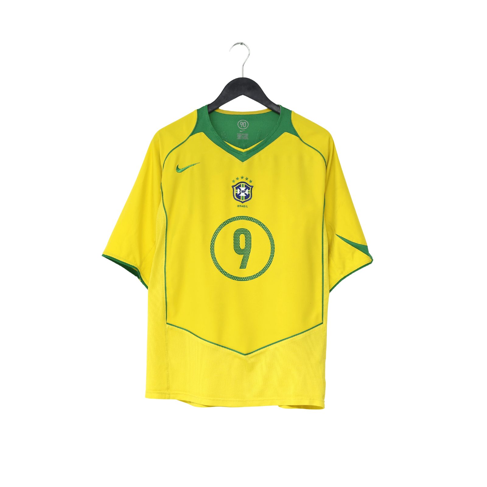 2004/06 RONALDO #9 Brazil Vintage Nike Home Football Shirt (XL) Total 90