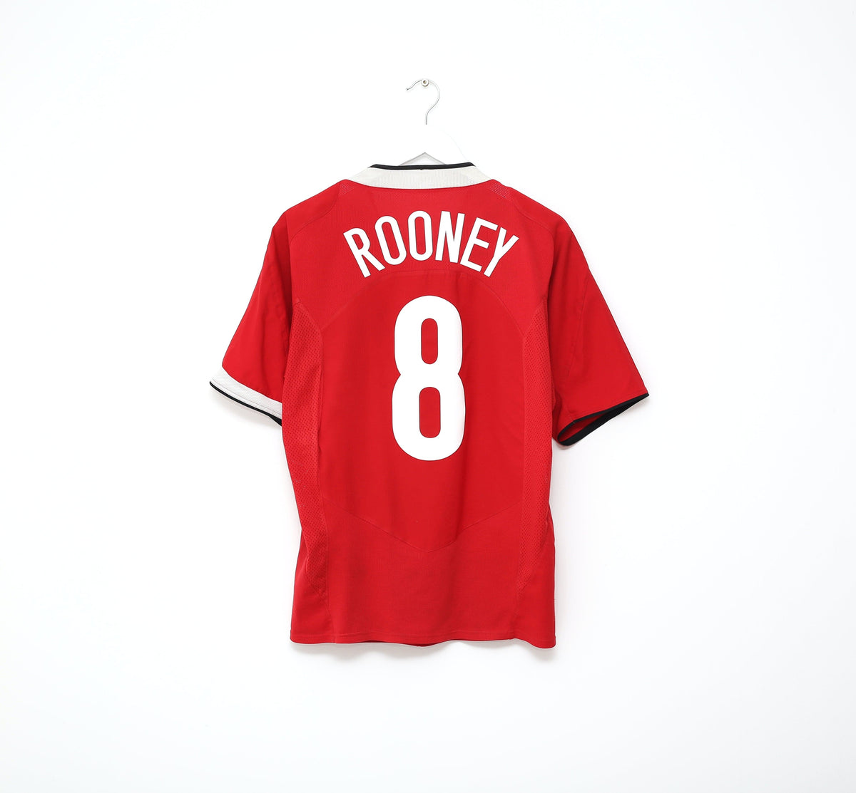 2004/06 ROONEY #8 Manchester United Vintage Nike UCL Home Football Shirt (L)