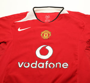 2004/06 ROONEY #8 Manchester United Vintage Nike UCL Home Football Shirt (L)