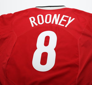 2004/06 ROONEY #8 Manchester United Vintage Nike UCL Home Football Shirt (L)