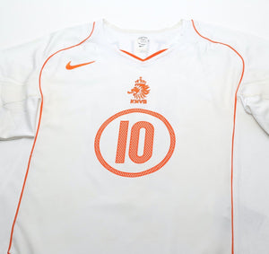 2004/06 VAN NISTELROOY #10 Holland Vintage Nike Away Football Shirt (XL)