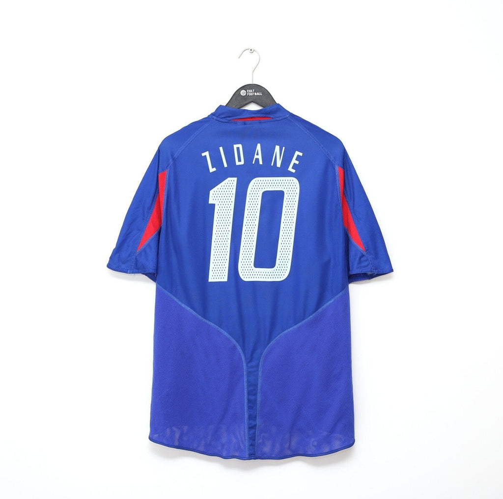 2004/06 ZIDANE #10 France Vintage adidas Home Football Shirt (XL) Euro 2004