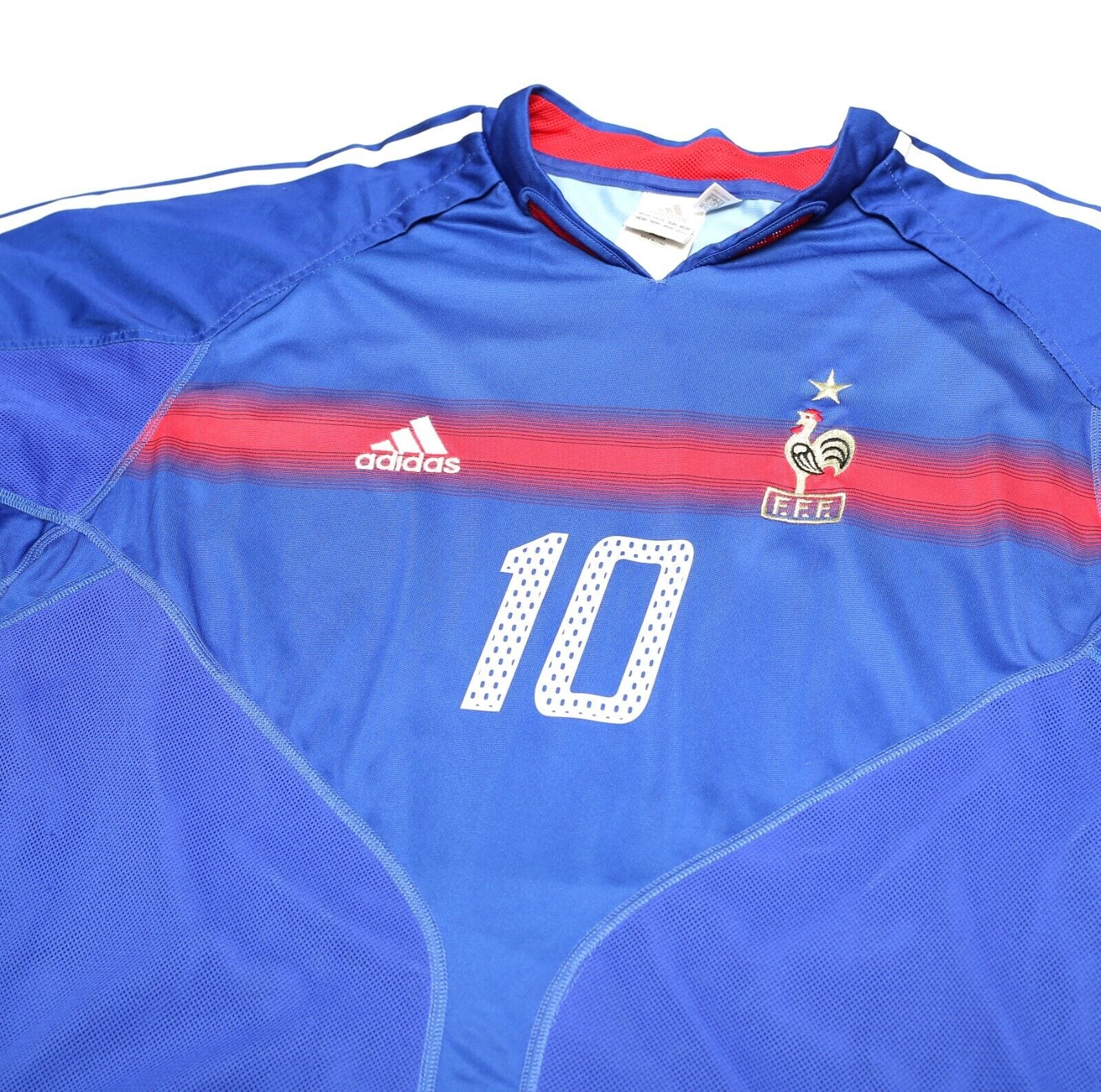 2004/06 ZIDANE #10 France Vintage adidas Home Football Shirt (XL) Euro 2004