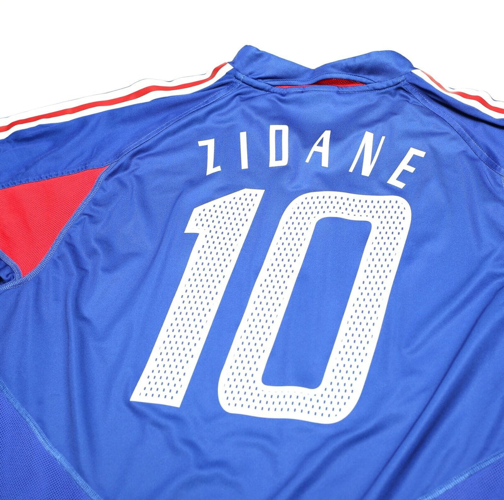 2004/06 ZIDANE #10 France Vintage adidas Home Football Shirt (XL) Euro 2004