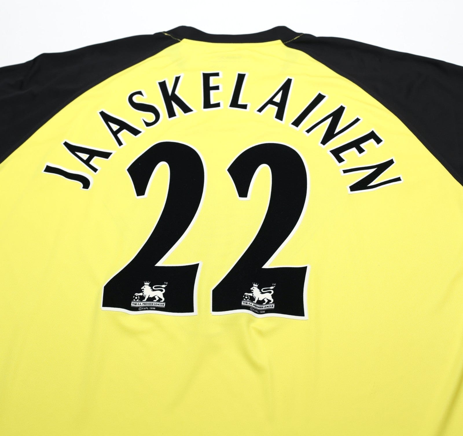 2004/07 JAASKELAINEN #22 Bolton Wanderers Vintage Reebok GK Football Shirt (XL)