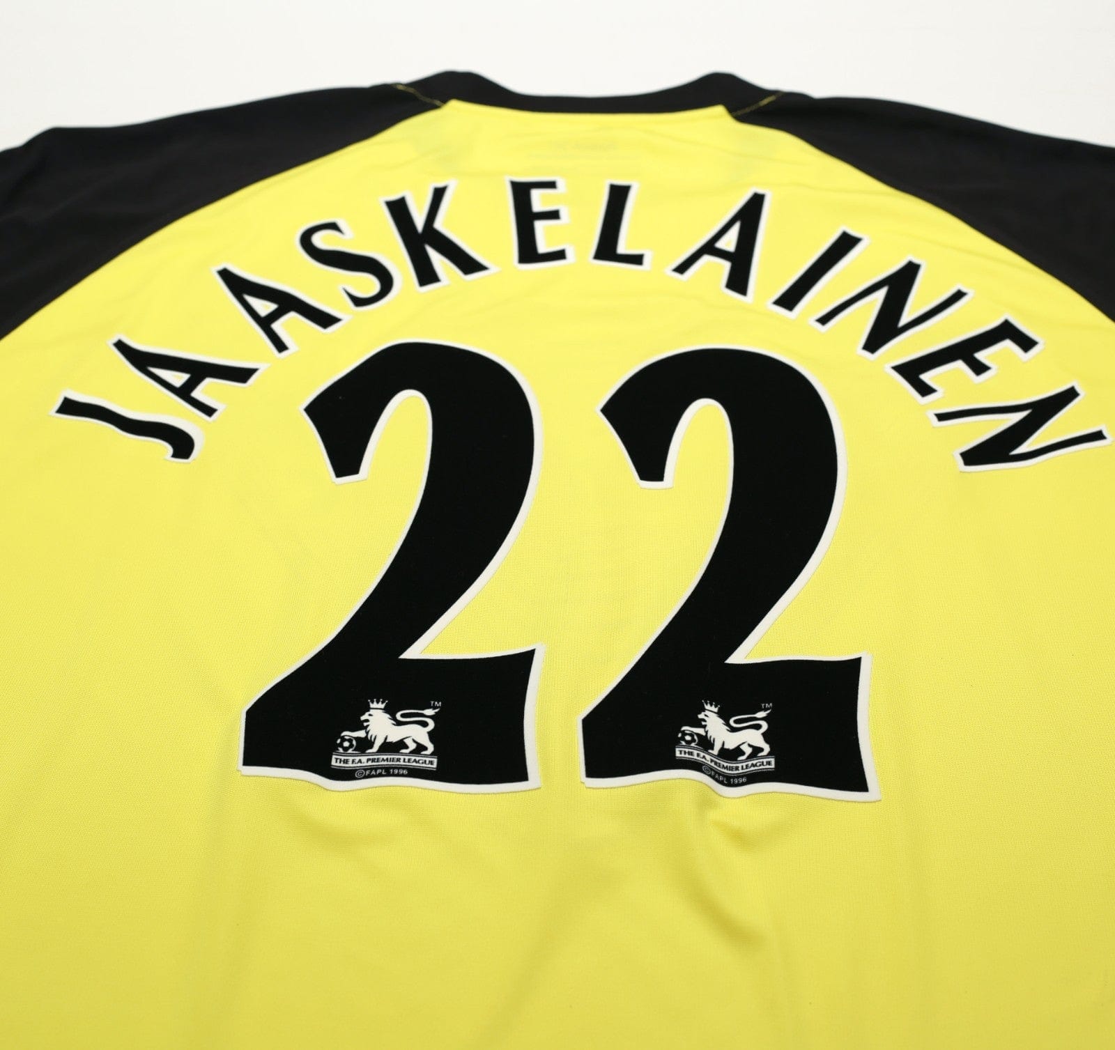 2004/07 JAASKELAINEN #22 Bolton Wanderers Vintage Reebok GK Football Shirt (XL)