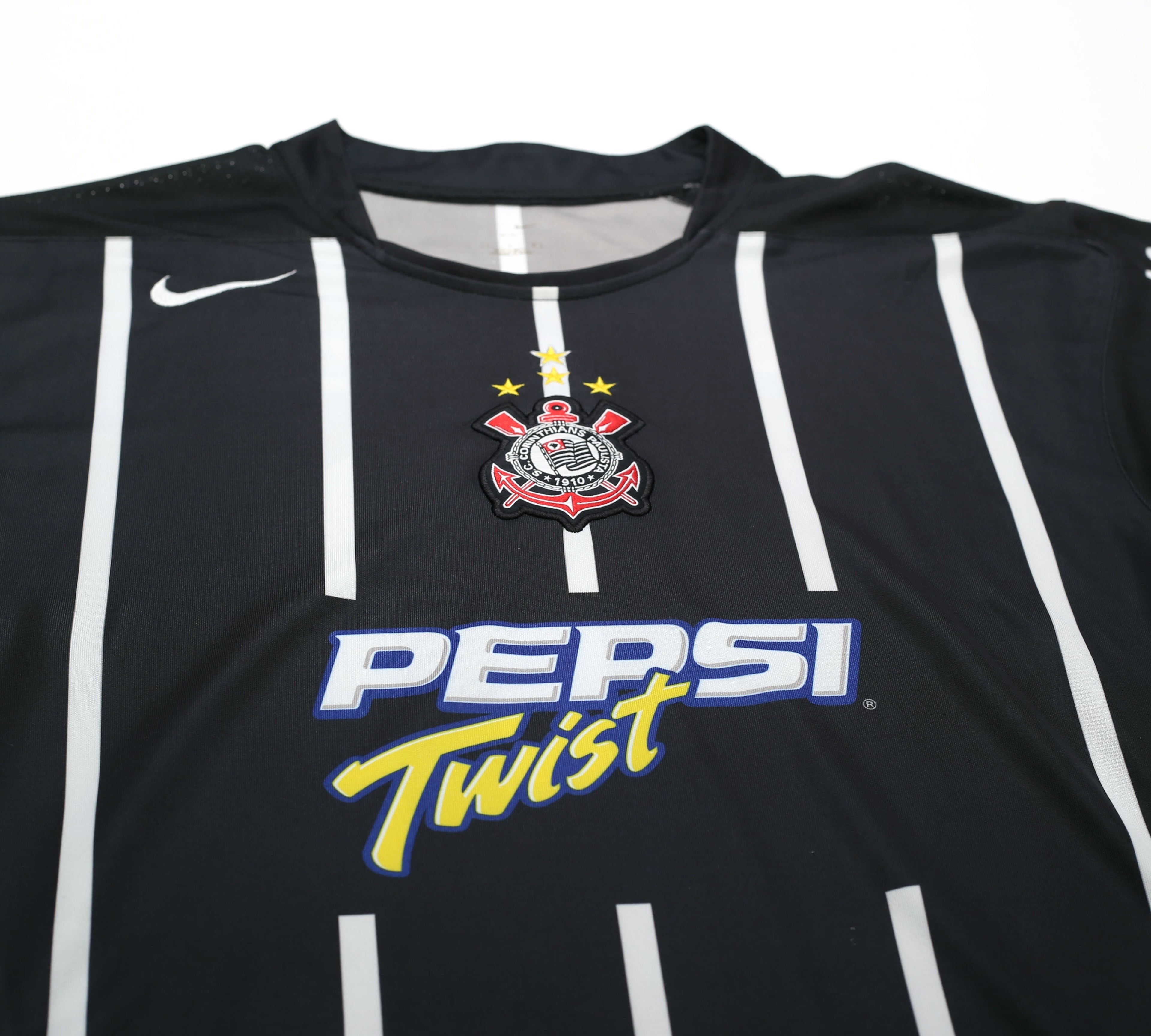 2004 CORINTHIANS Vintage Nike Away Football Shirt Jersey (L) Pepsi Twist