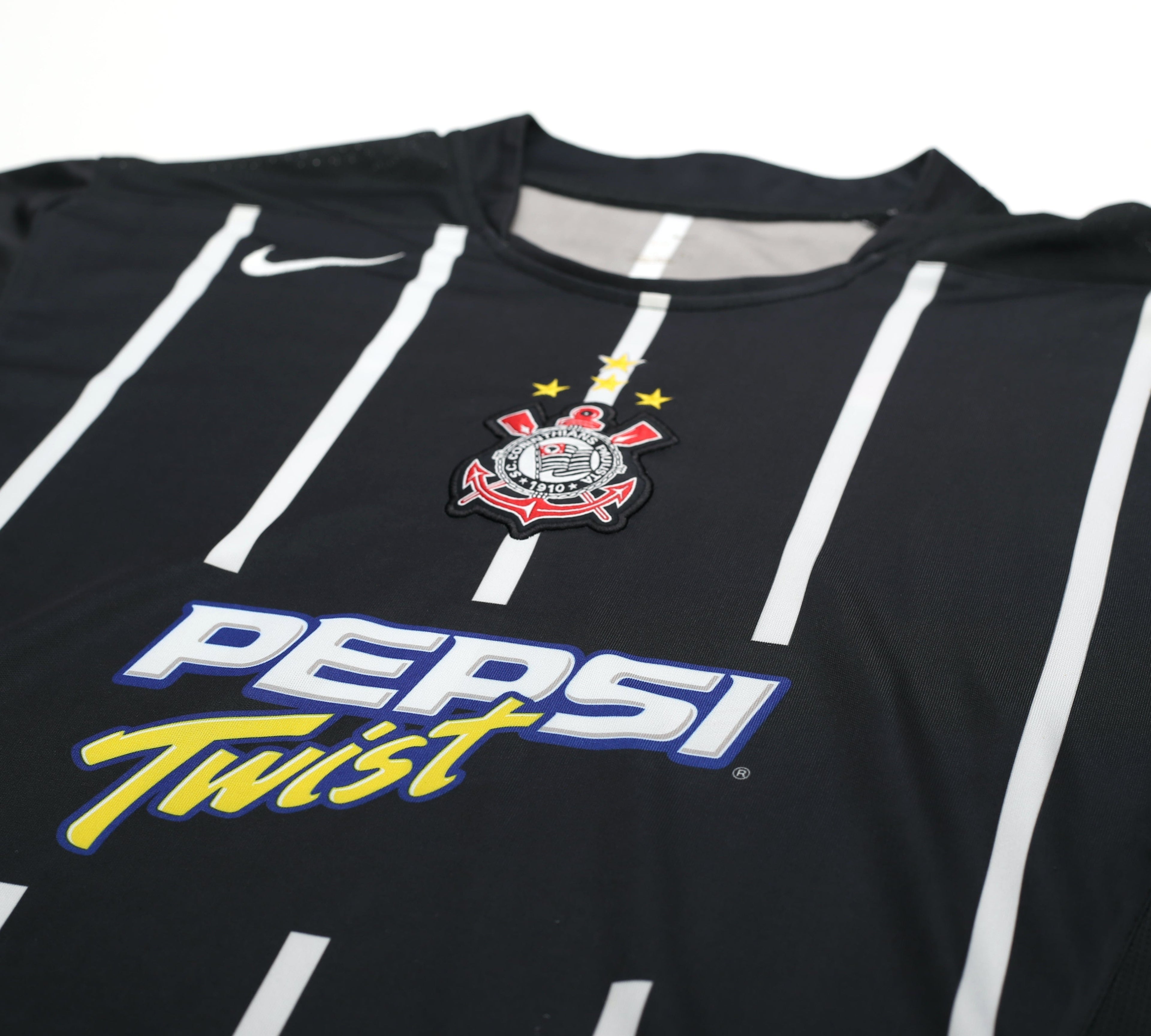 2004 CORINTHIANS Vintage Nike Away Football Shirt Jersey (L) Pepsi Twist