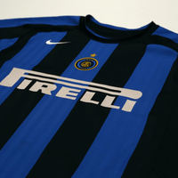 2005/06 Adriano #10 Inter Milan Vintage Nike Home Football Shirt (L)