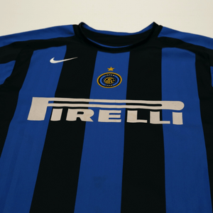 2005/06 Adriano #10 Inter Milan Vintage Nike Home Football Shirt (L)