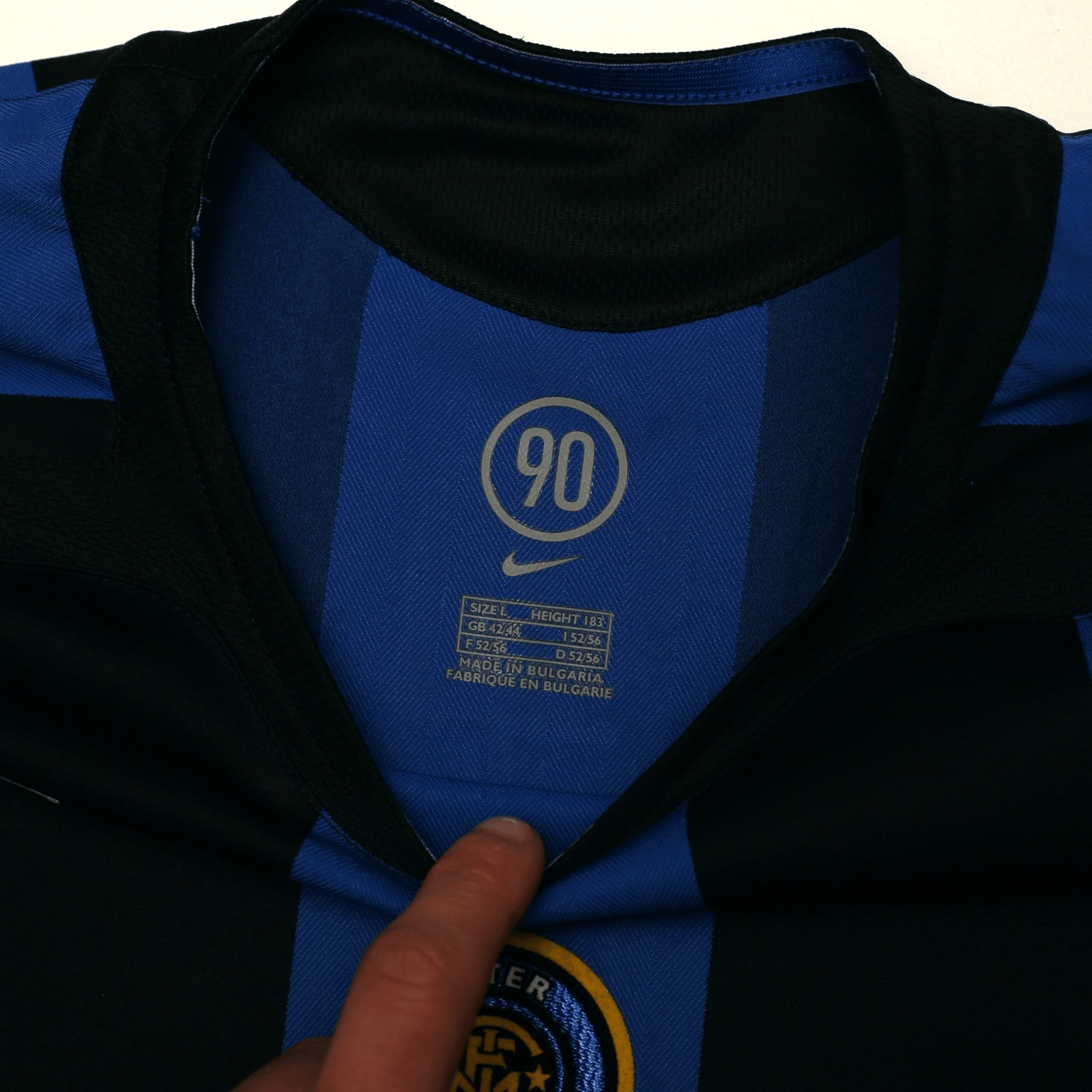 2005/06 Adriano #10 Inter Milan Vintage Nike Home Football Shirt (L)