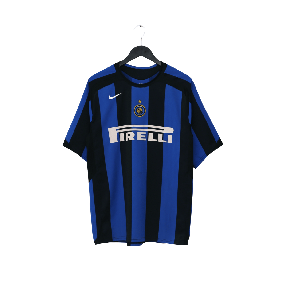 2005/06 Adriano #10 Inter Milan Vintage Nike Home Football Shirt (L)