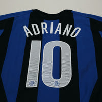 2005/06 Adriano #10 Inter Milan Vintage Nike Home Football Shirt (L)