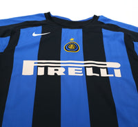 2005/06 ADRIANO #10 Inter Milan Vintage Nike Home Football Shirt (M)