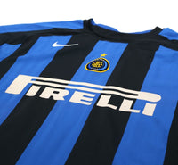 2005/06 ADRIANO #10 Inter Milan Vintage Nike Home Football Shirt (M)