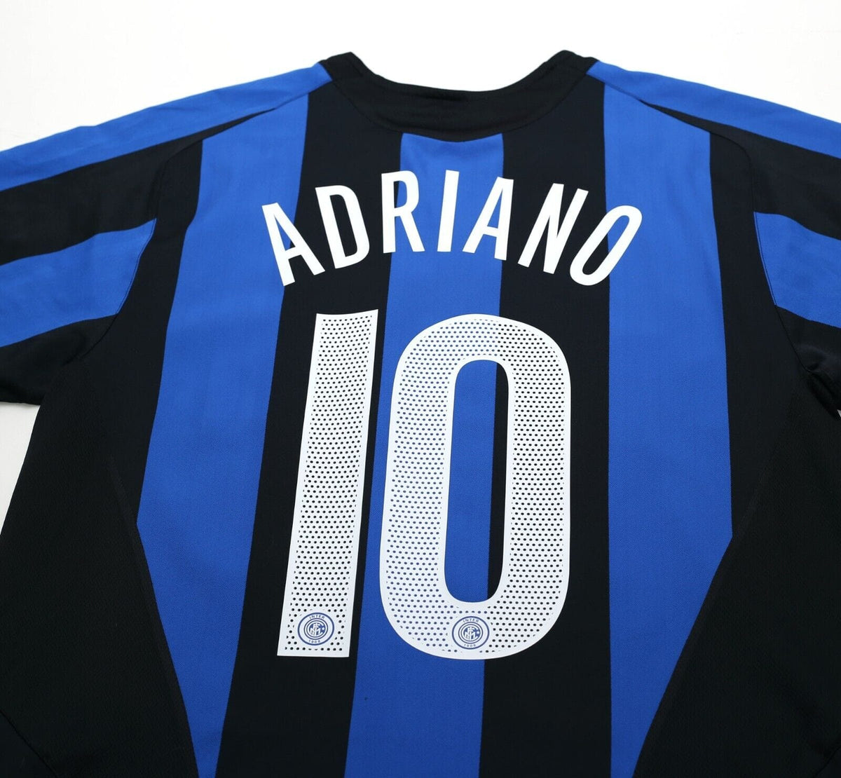 2005/06 ADRIANO #10 Inter Milan Vintage Nike Home Football Shirt (M)