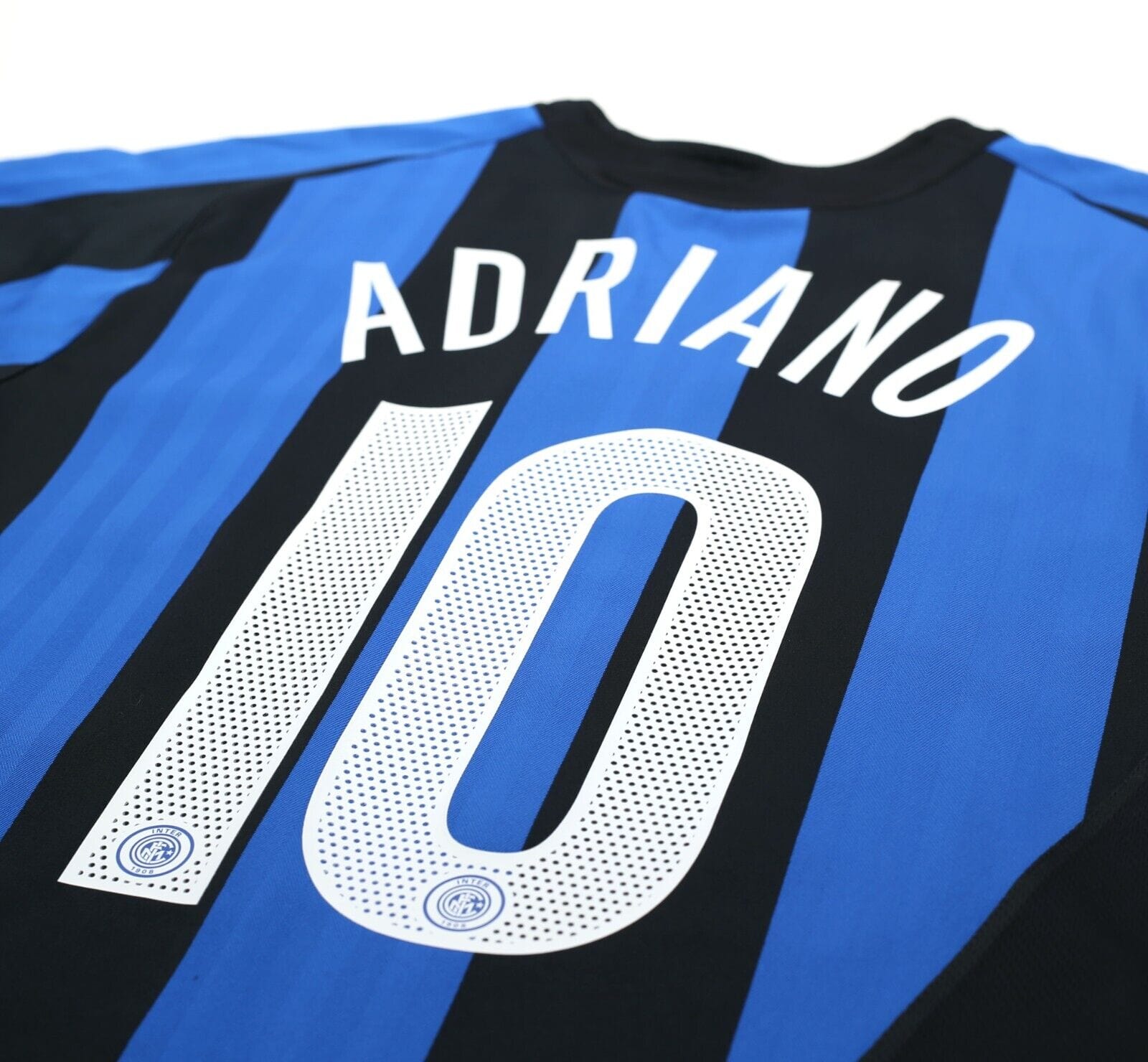 2005/06 ADRIANO #10 Inter Milan Vintage Nike Home Football Shirt (M)