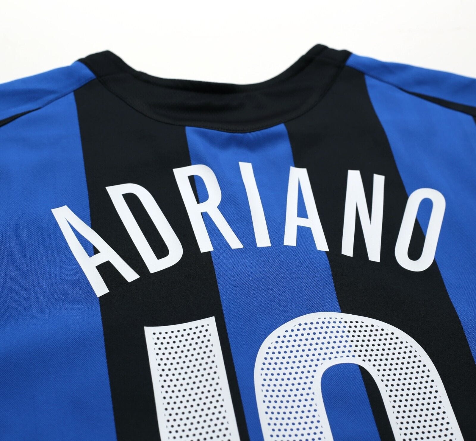 2005/06 ADRIANO #10 Inter Milan Vintage Nike Home Football Shirt (M)