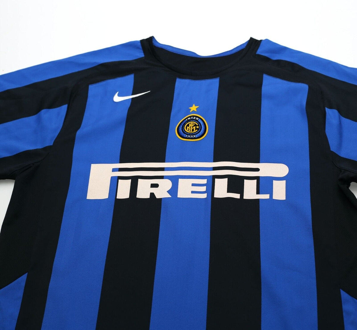 2005/06 ADRIANO #10 Inter Milan Vintage Nike Home Football Shirt (M)