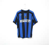 2005/06 ADRIANO #10 Inter Milan Vintage Nike Home Football Shirt (M)