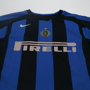 2005/06 Adriano #10 Inter Milan Vintage Nike Home Football Shirt (S)