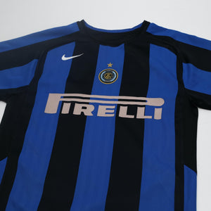 2005/06 Adriano #10 Inter Milan Vintage Nike Home Football Shirt (S)