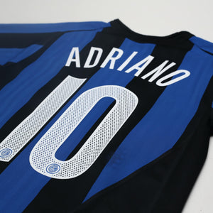 2005/06 Adriano #10 Inter Milan Vintage Nike Home Football Shirt (S)
