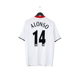 2005/06 Alonso #14 Vintage Liverpool Reebok Away Football Shirt (M)