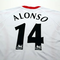 2005/06 Alonso #14 Vintage Liverpool Reebok Away Football Shirt (M)