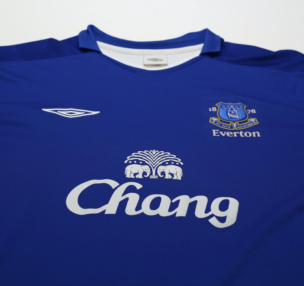 2005/06 ARTETA #6 Everton Vintage Umbro Long Sleeve Home Football Shirt (XXL)