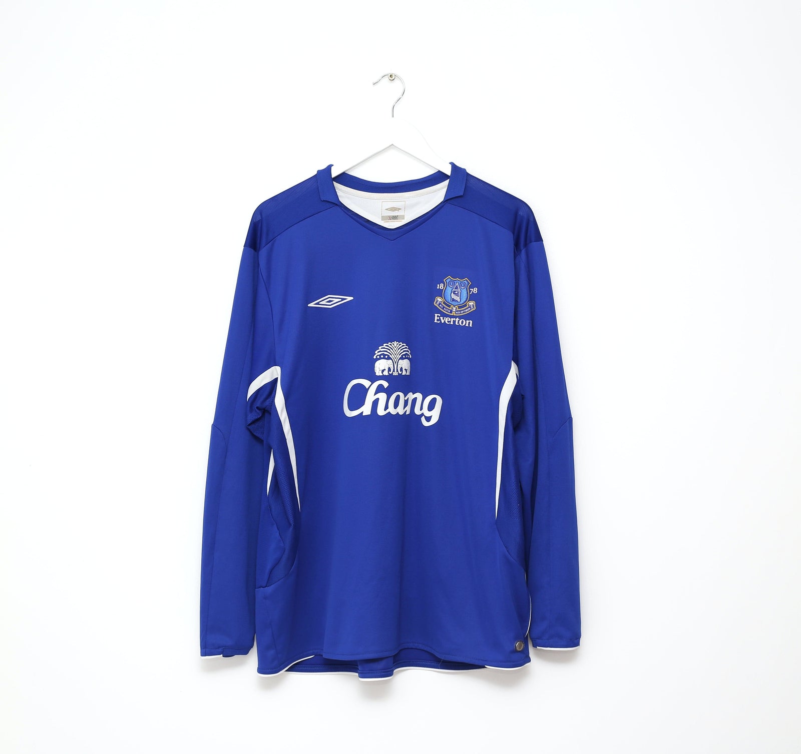 2005/06 ARTETA #6 Everton Vintage Umbro Long Sleeve Home Football Shirt (XXL)