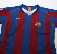 2005/06 BARCELONA Vintage Nike Home Football Shirt (M.Boys) 10/12