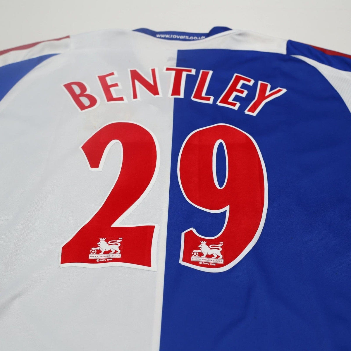 2005/06 Bentley #29 Blackburn Rovers Vintage Lonsdale Home Football Shirt (XL)
