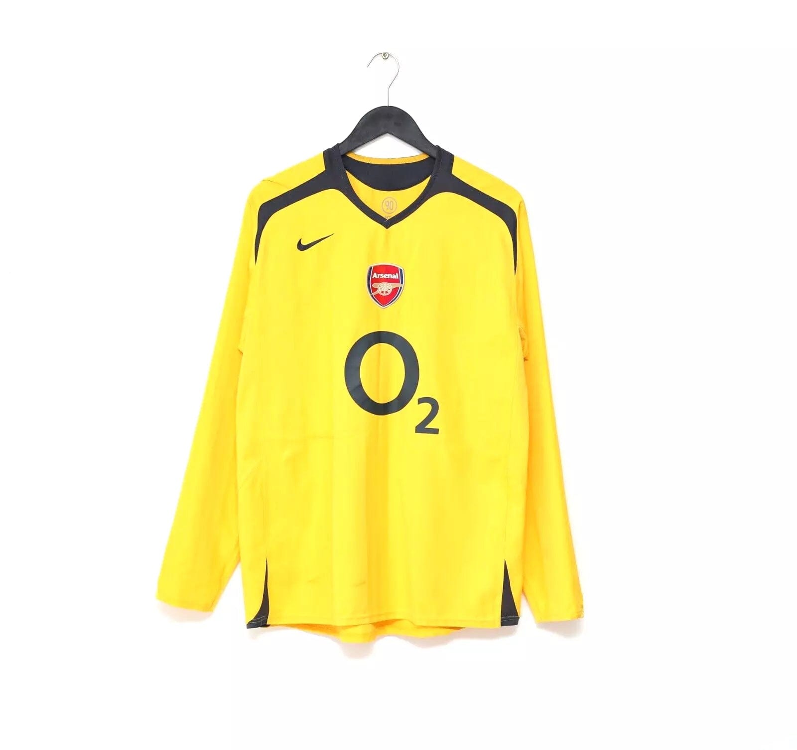 2005/06 BERGKAMP #10 Arsenal Vintage Nike Away Football Shirt (L)