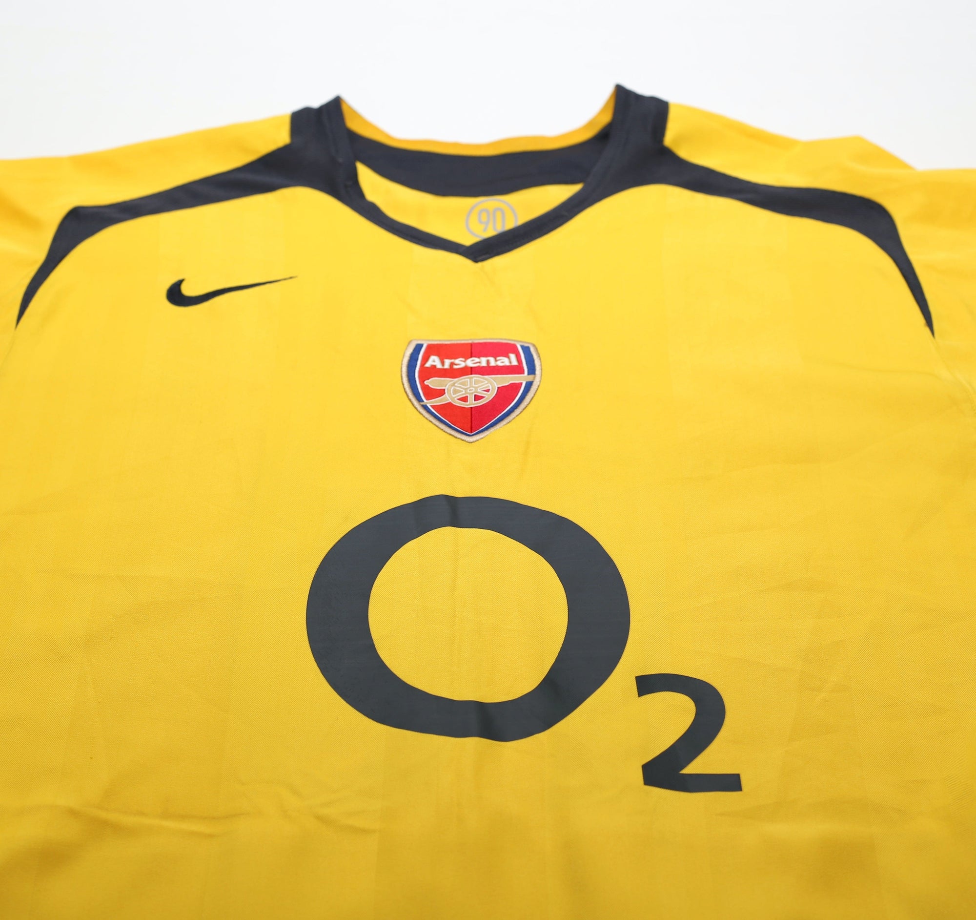 2005/06 BERGKAMP #10 Arsenal Vintage Nike Away Football Shirt (L)