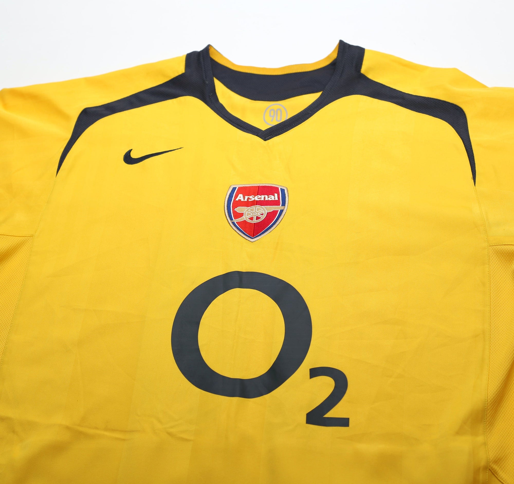 2005/06 BERGKAMP #10 Arsenal Vintage Nike Away Football Shirt (L)