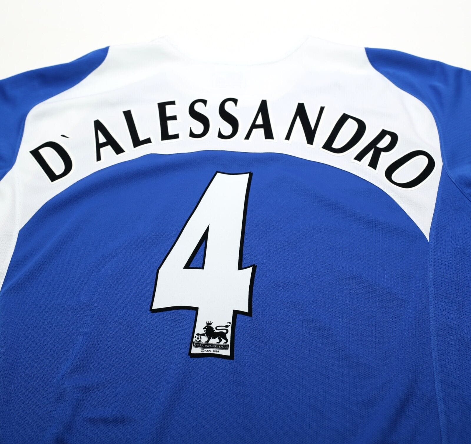 2005/06 D'ALESSANDRO #4 Portsmouth Vintage Jako LS Home Football Shirt (XL)