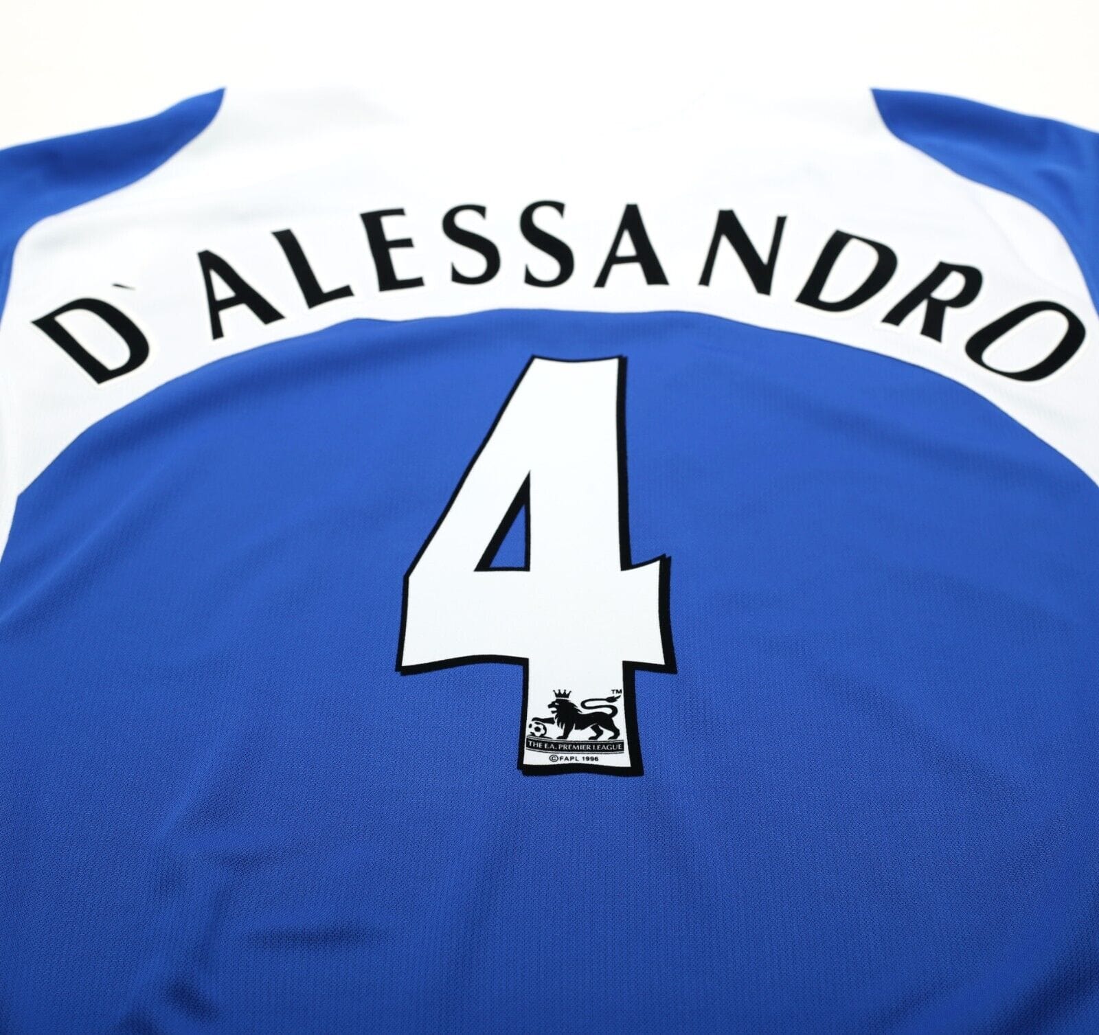 2005/06 D'ALESSANDRO #4 Portsmouth Vintage Jako LS Home Football Shirt (XL)