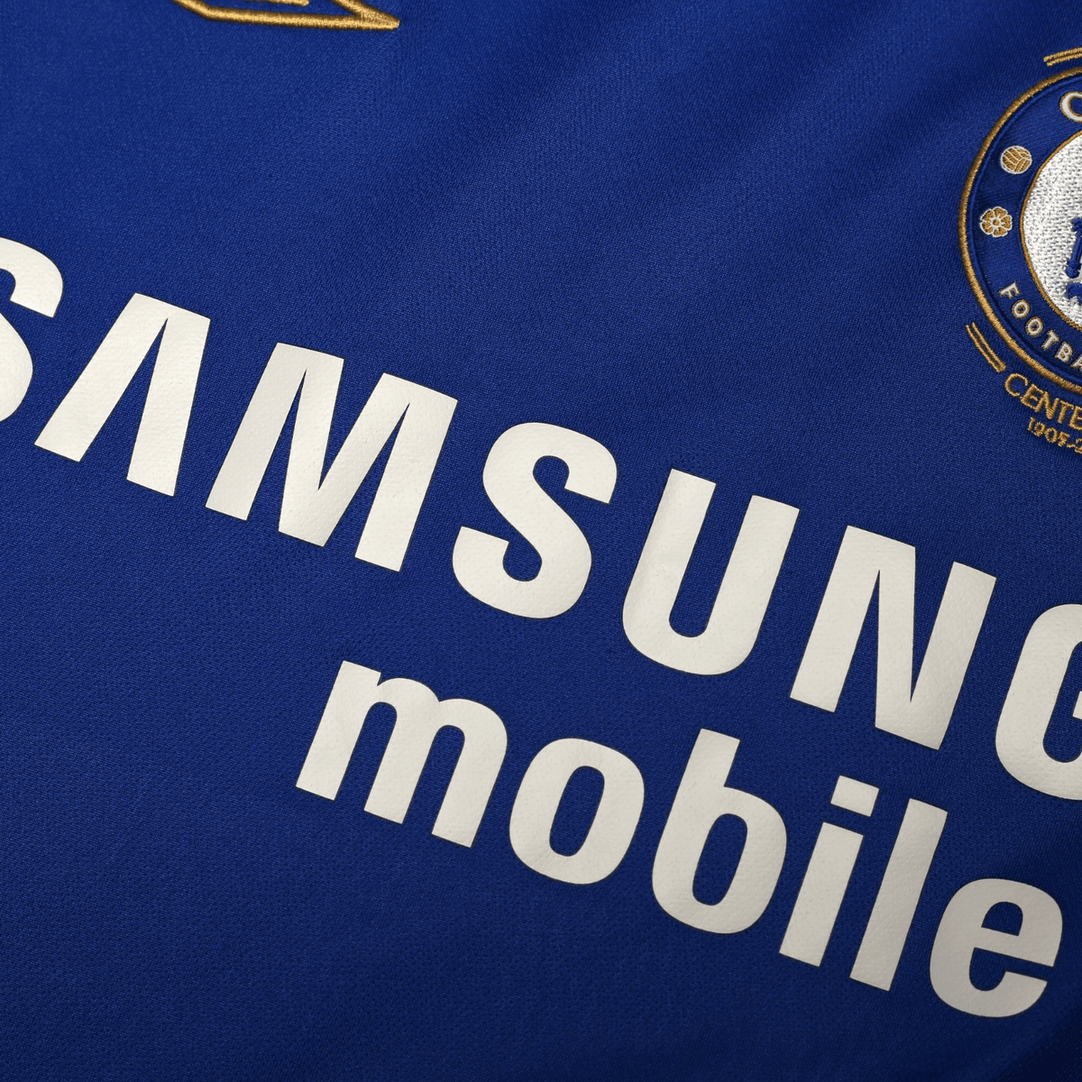 2005/06 Drogba #15 Chelsea Vintage Umbro Centenary UCL Home Football Shirt (M)