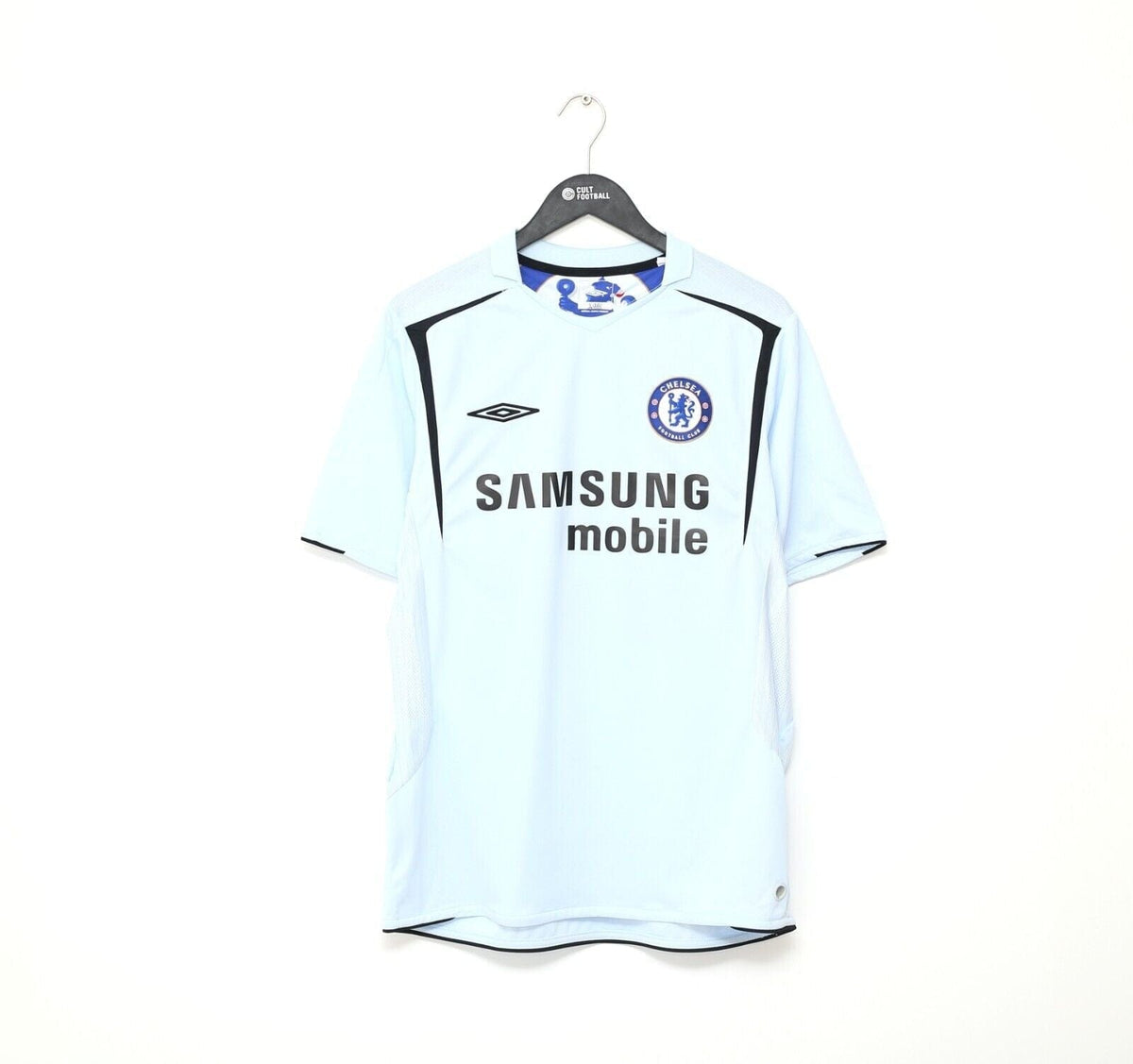 2005/06 DROGBA #15 Chelsea Vintage Umbro UCL Away Football Shirt Jersey (M/L)