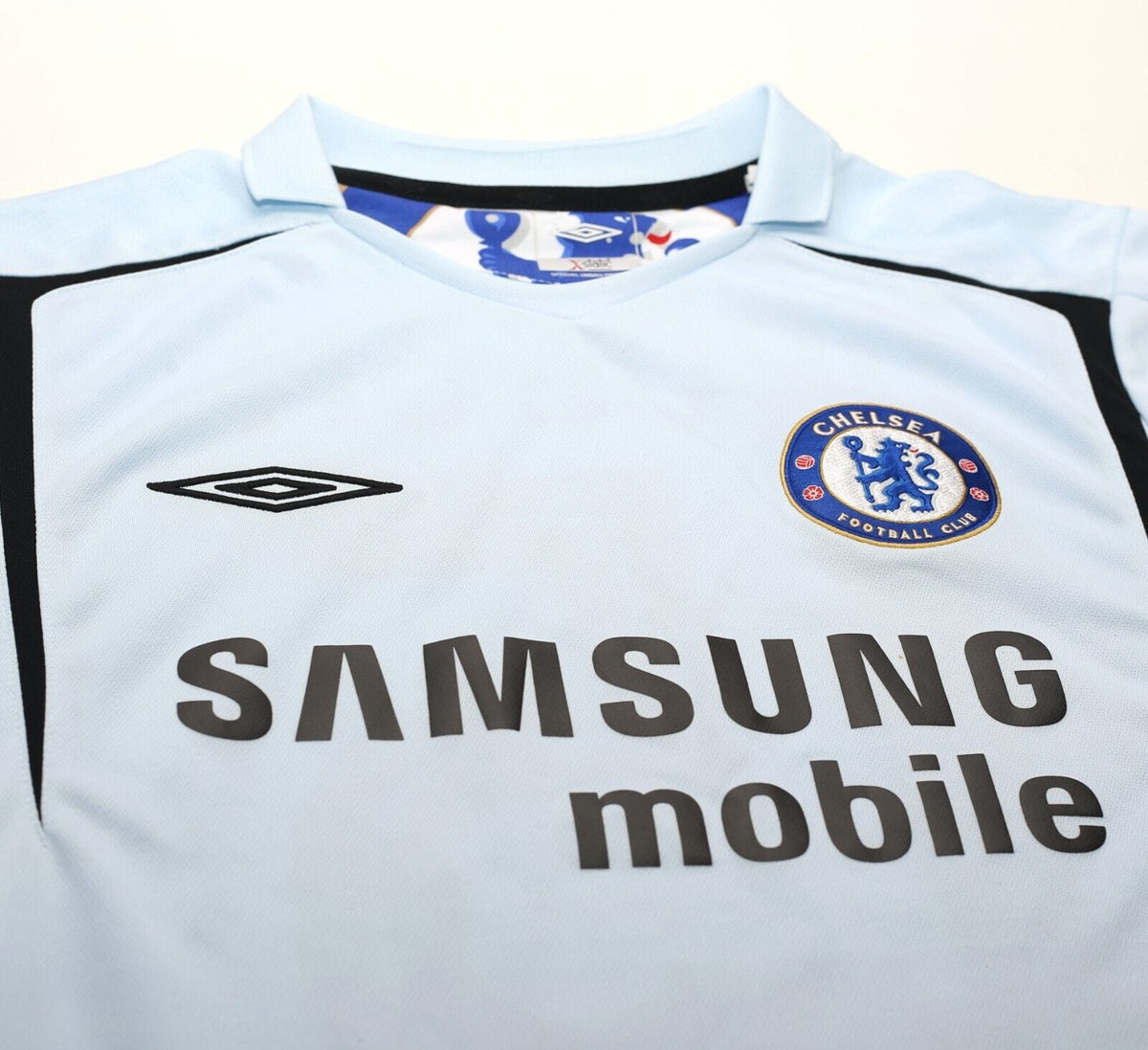 2005/06 DROGBA #15 Chelsea Vintage Umbro UCL Away Football Shirt Jersey (M/L)