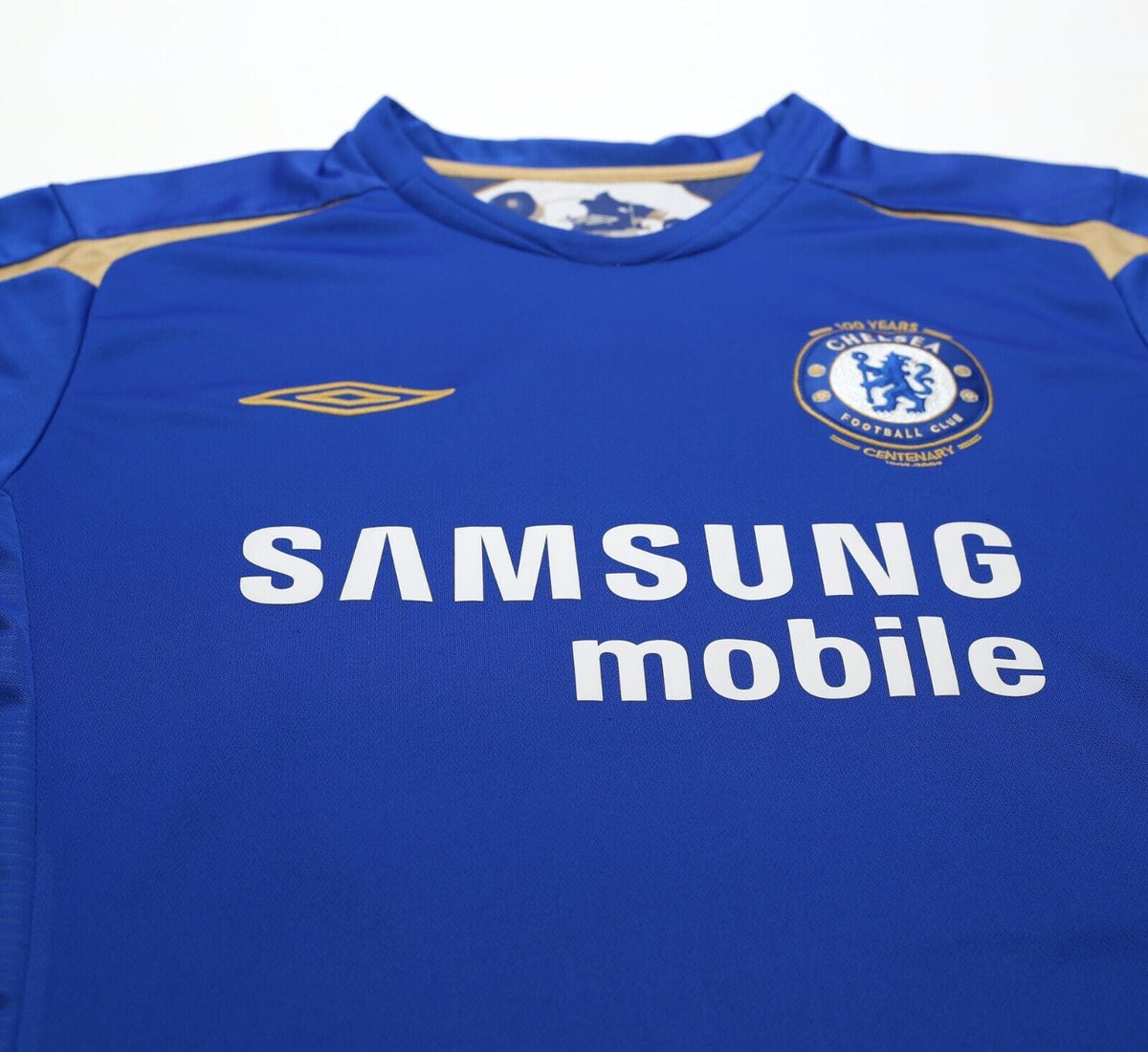 2005/06 DROGBA #15 Chelsea Vintage Umbro UCL Home Football Shirt Jersey (L)