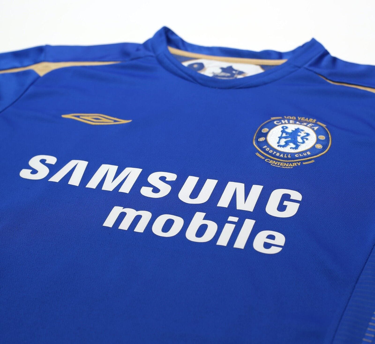 2005/06 DROGBA #15 Chelsea Vintage Umbro UCL Home Football Shirt Jersey (L)