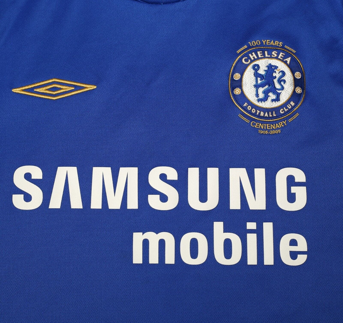 2005/06 DROGBA #15 Chelsea Vintage Umbro UCL Home Football Shirt Jersey (L)