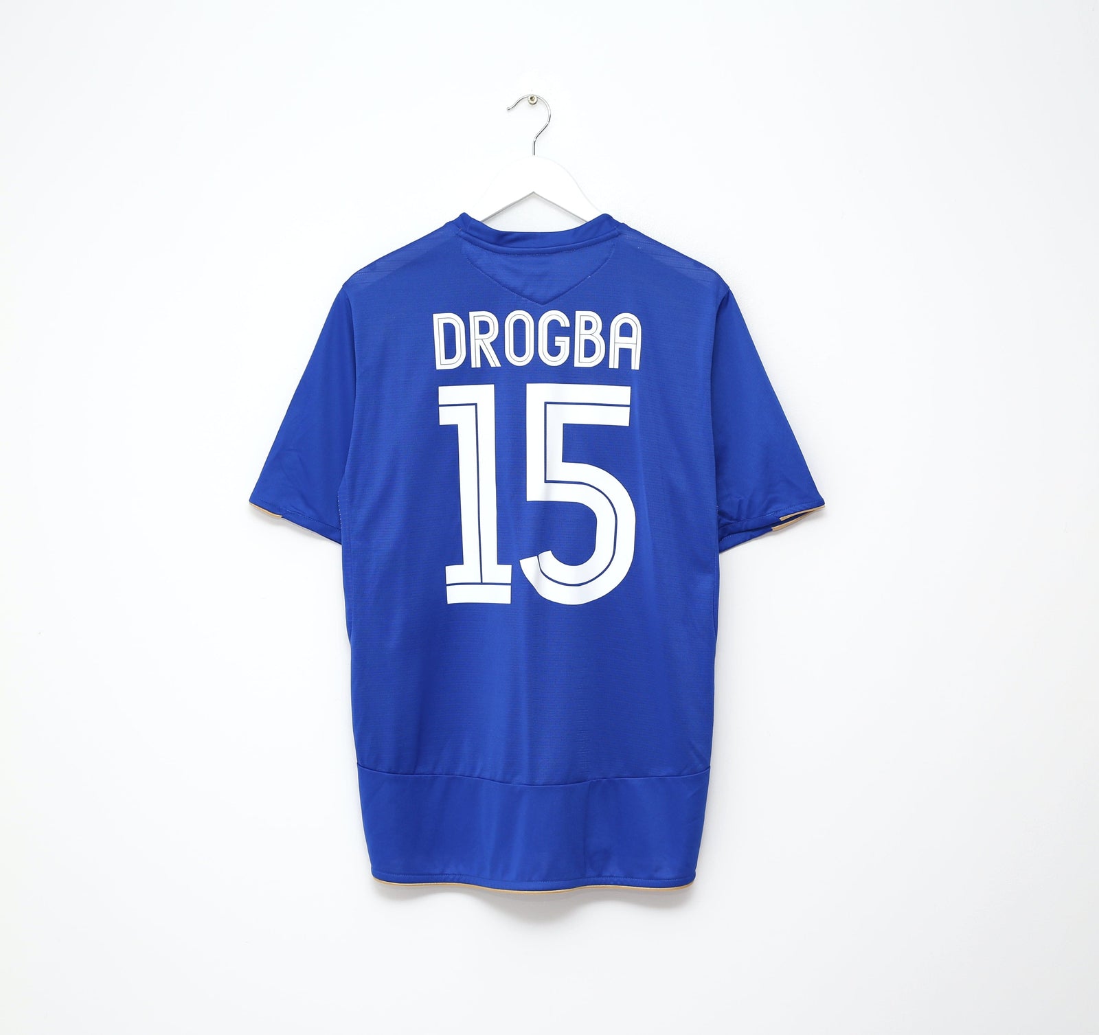 2005/06 DROGBA #15 Chelsea Vintage Umbro UCL Home Football Shirt Jersey (L)