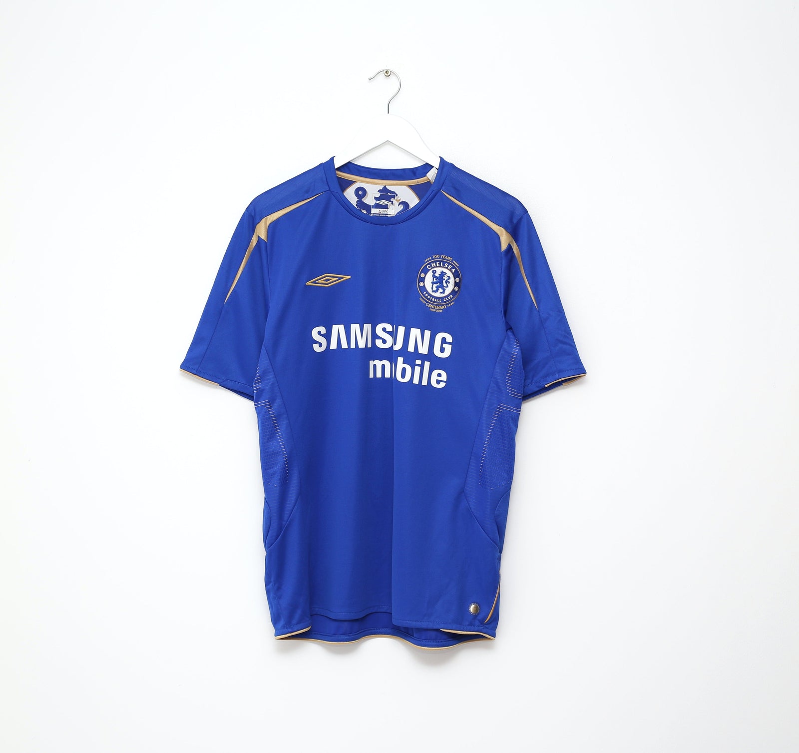 2005/06 DROGBA #15 Chelsea Vintage Umbro UCL Home Football Shirt Jersey (L)