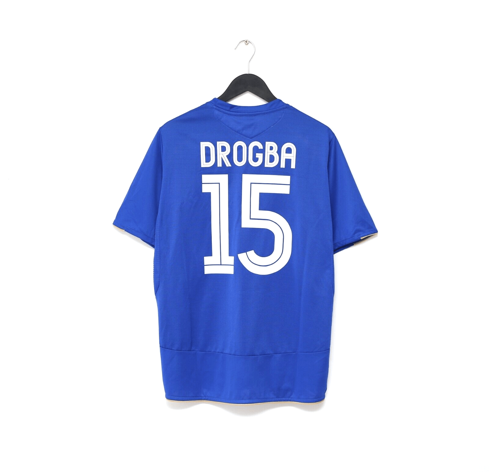 2005 06 DROGBA 15 Chelsea Vintage Umbro UCL Home Football Shirt Jerse Football Shirt Collective