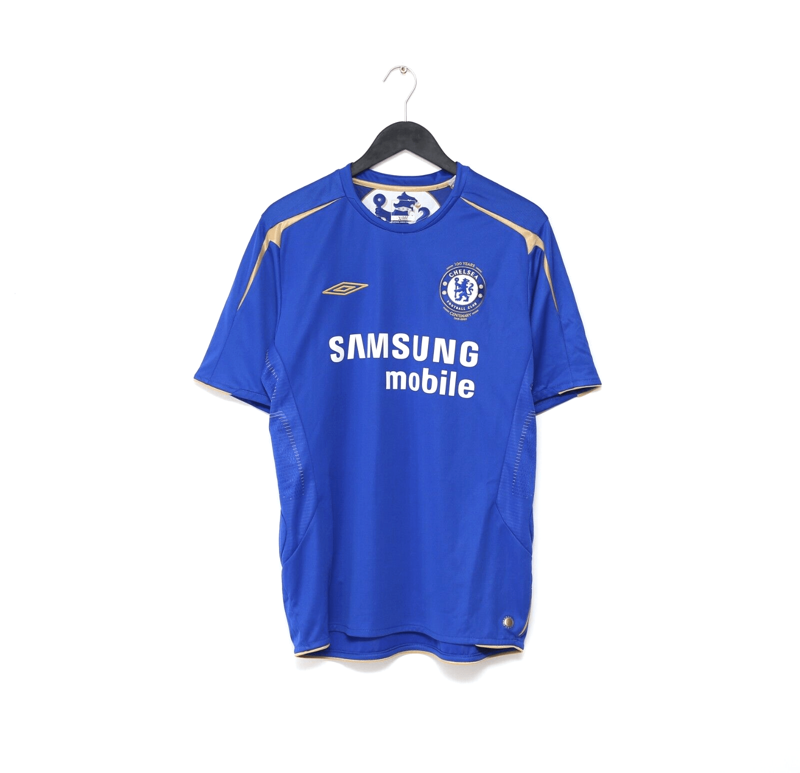 2005/06 DROGBA #15 Chelsea Vintage Umbro UCL Home Football Shirt Jersey (L)