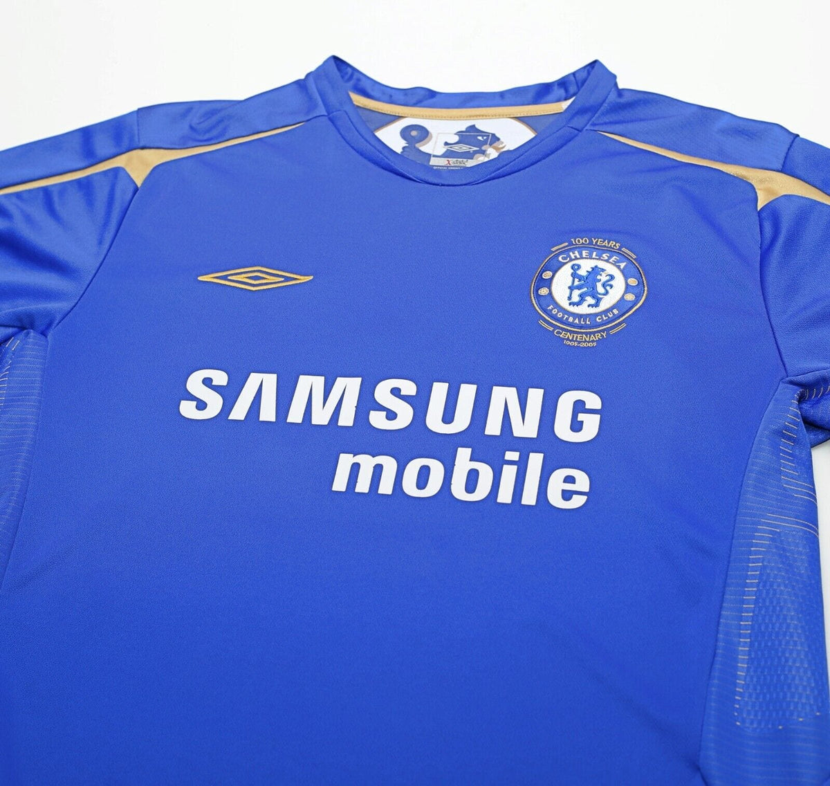 2005/06 DROGBA #15 Chelsea Vintage Umbro UCL Home Football Shirt Jersey (XL)